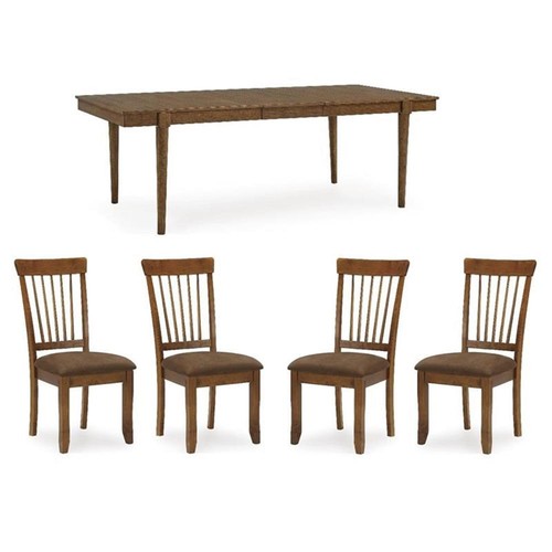 Maklaine set brown dining - of, 5