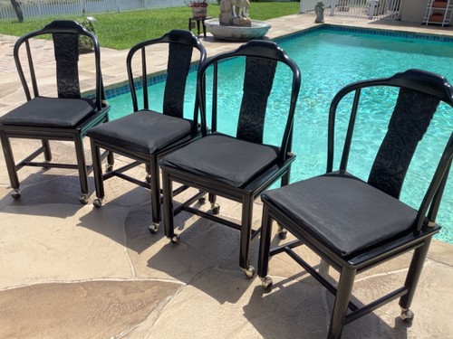 Henredon vintage black asian - henredon,
