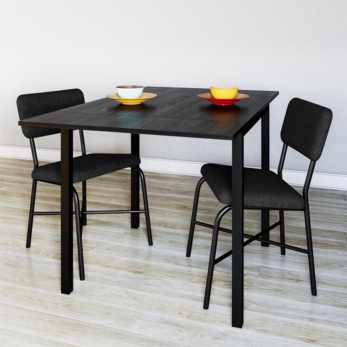 Black drop leaf breakfast - black, and